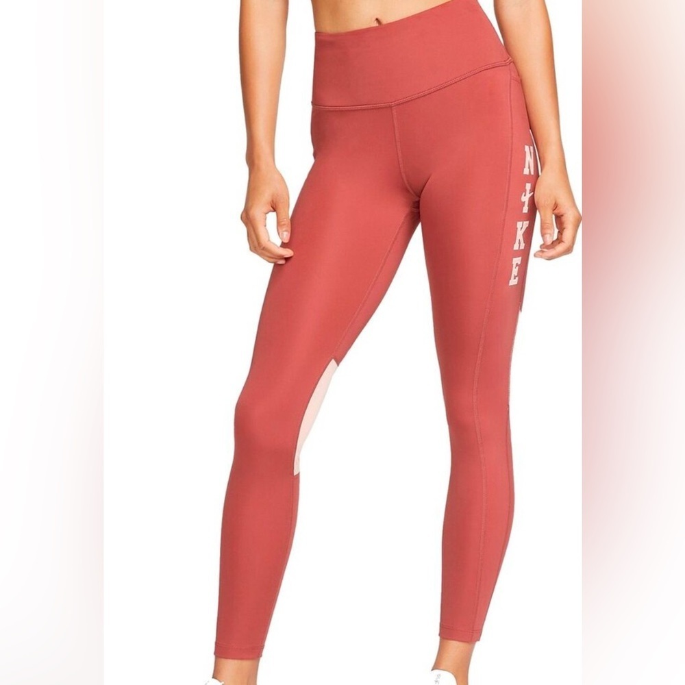 NWT Nike Women’s Epic Fast Red Stardust 7/8 Running Leggings Size Small